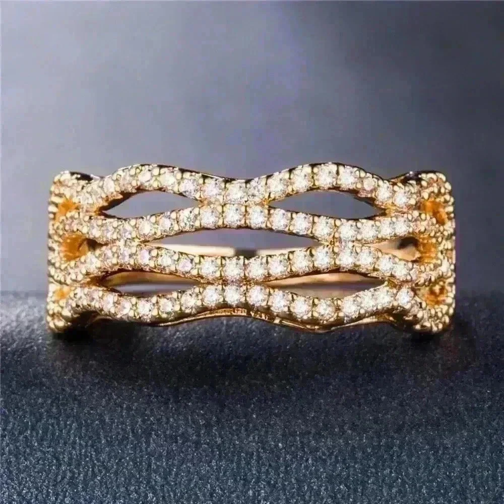 ✨14K Gold Plated Stylish Exquisite Jewelry Ring For Woman, GPMB1509